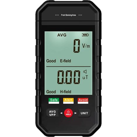 Compteur EMF, Détecteur de Rayonnement de Champ électromagnétique avec Alarme Automatique D'affichage LCD Rétroéclairé, Testeur EMF Portable pour les Inspections EMF du Bureau à Domicile (1/5)