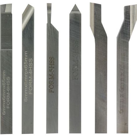 Set Acciaio Tornio HSS Cobalto 6x6x65mm 6pz Proxxon