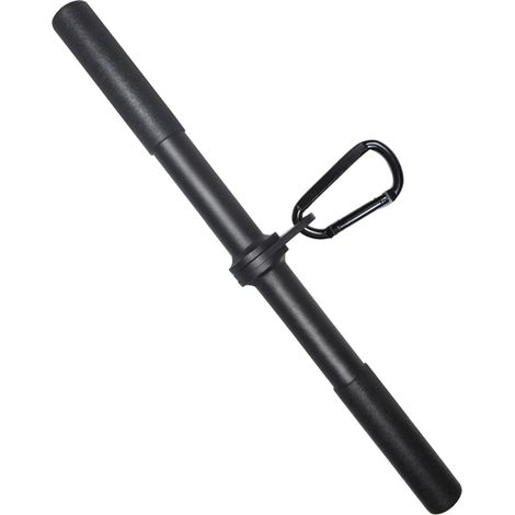 Barre Droite Rotative DIY Triceps Biceps Barre de Traction Fitness Accessoires de Gym à Domicile Barre Poulie Musculation avec Poignées Souples et Mousqueton (1/5)