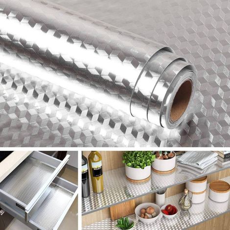 Trade Shop - Pellicola Protettiiva Per Cucina Foglio Cares Alluminia Impermeabile 40x2 - (1/5)
