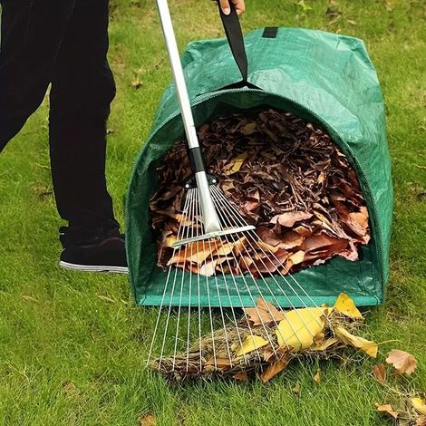1 Paquet, Sac À Ordures De Jardin Réutilisable De 53 Gallons, Sac De Jardinage Contenant Des Feuilles Vertes Qui Tombent Des Feuilles Sac À Ordures (1/5)