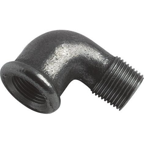 COUDE EGAL FONTE NOIRE PETIT RAYON 90° MALE FEMELLE N° 92