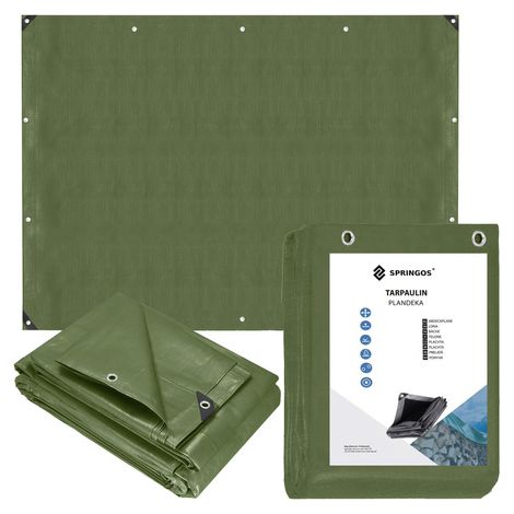 Plandeka 120g/m2 3x5m è un robusto telo di protezione verde.