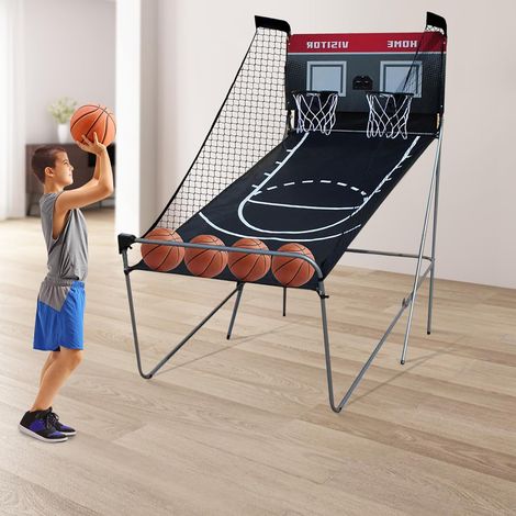 Electronic score shooter, 8 en 1 Basketball console, 8 modes de jeu, y compris 4 balles et 2 paniers basketball game arcade (1/5)