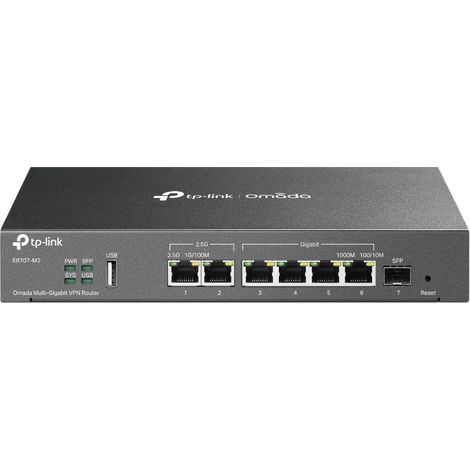 TP-Link Omada ER707-M2 Routeur connecté 2.5 Gigabit Ethernet, Fast Ethernet, Gigabit Ethernet Noir (1/3)