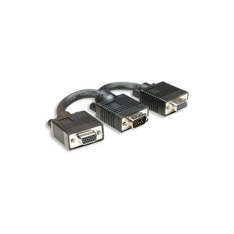 Ic intracom cable de vídeo dividido 1 macho+2 hembra negro - 304559 (1/3)