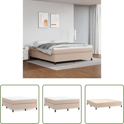 Kunstleder Matratze - Boxspringbett Matratze Cappuccino-Braun 160x200 cm Kunstleder (1/5)