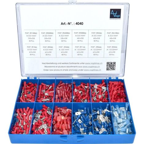 Vogt-Verbindungstechnik 4040 assortimento di terminali a crimpare rossi