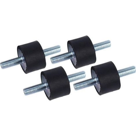 4pcs Supports d'Isolant Anti-Vibration, M8 30 x 20 Isolateur en Caoutchouc Anti-Vibration Monte l'Amortisseur de Pompe à Compresseur d'air avec Vis