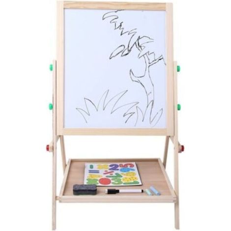 Planche à dessin en bois 2 en 1 double face pour bébé et enfant (1/5)