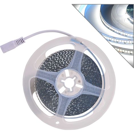 STRISCIA 24V IP20 240 LED/MT LUCE BIANCA 6000K - ALTA LUMINOSITA' FACILE INSTALLAZIONE CON BIADESIVO 3M (1/5)