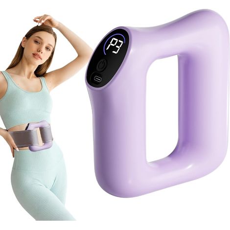 Anneau de massage multifonctionnel pour le corps entier, masseur de fascia, masseur anti-cellulite, anneau de massage, 5 vitesses, 3 modes, masseur de fascia avec sangle ajustable pour le dos et la ta (1/5)