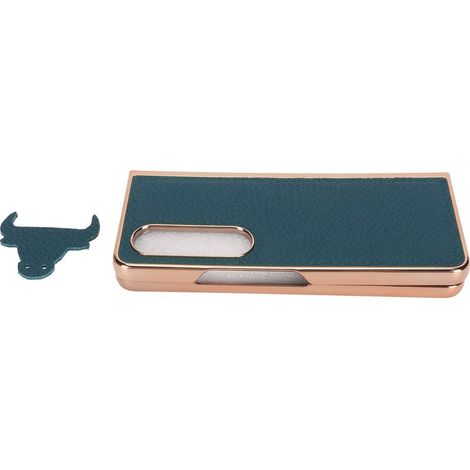 Faltbare Hülle für Samsung Galaxy Z Fold 4, nano-galvanisiertes Leder mit Sternenmuster, blaue, kratzfeste Schutzhülle (1/5)