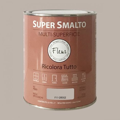 FLEUR SUPER SMALTO MULTI-SUPERFICIE 750ML F11 GREIGE
