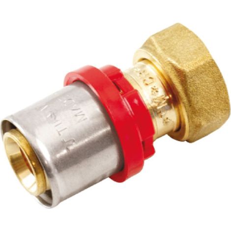 Raccordo a pressare dritto 40 x 11/2 con girello per multistrato tiemme