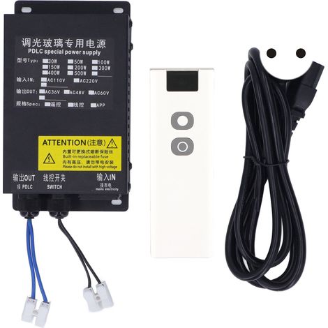 Vitre intelligent PDLC 50W 60V Alimentation commutable Contrôle électronique atomisé Variateur gradation Prise UE 220V (1/5)