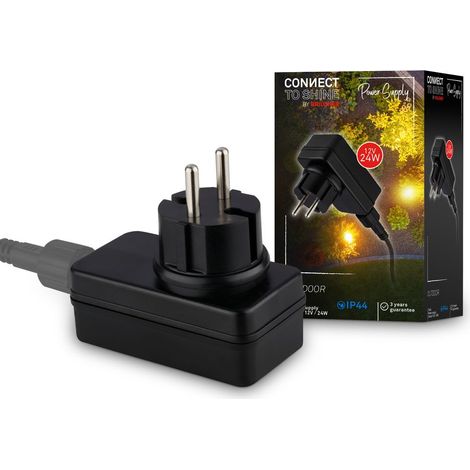 BRILONER Connect to Shine 24W Steckdose, IP44 Spritzwasserschutz, schwarz, 10 x 4,5 x 7,5 cm