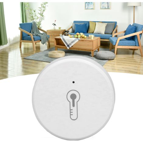 Graffiti ZigBee Smart Temperatur- und Feuchtigkeitssensor, Konnektivitätssensor für Smart Home, drahtloser Temperatur- und Feuchtigkeitssensor mit eingebautem Akku (Wird mit eingebautem Akku geliefert (1/5)