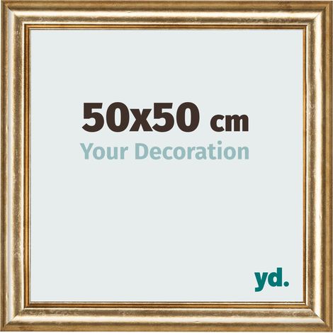 yd. - Cadre photo 50x50 - Or Antique - MDF - Lazio