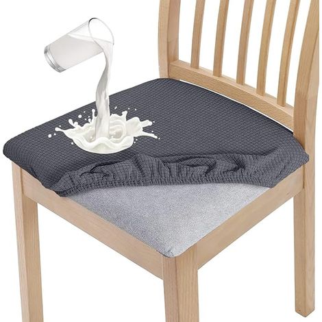 Dining Chair Covers Waterproof High Stretch Cushions Washable Protective Covers for Banquet Kitchen Party Hotel Grey (1/5)