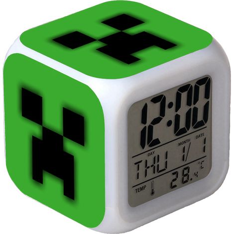 Digitaler Multifunktionswecker Minecraft-Wecker LED-Edition
