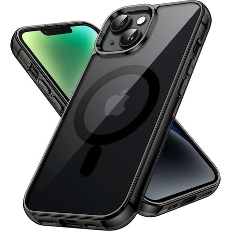 Handyhülle iPhone 14 MagSafe Magnetisch Stoßfest Schwarz (1/5)