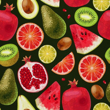 Tela decorativa para exteriores Oxford - Motivo frutal I DX545 (1/5)