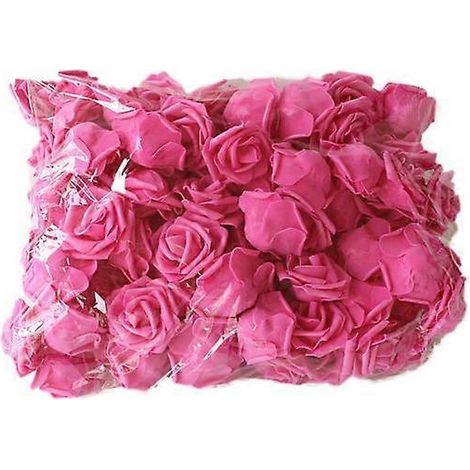 100 roses artificielles en mousse PE unie, magnifiques, pour mariage et fête.rose rouge (1/5)