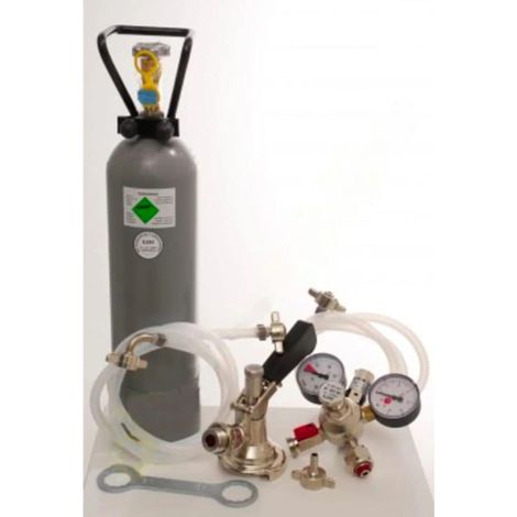 Pacchetto accessori by contact 2 linee con 2x raccordo piatto senza bombola di Co2