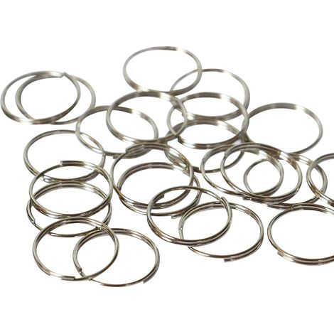 Lot de 1 000 mini anneaux fendus en acier inoxydable de 11 mm pour lustre - Anneaux de connexion pour lampe en cristal - Connecteurs de suspension pour fabrication de bijoux (1/3)