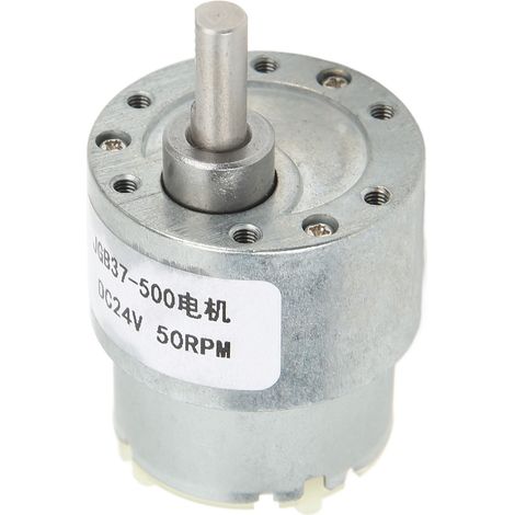 Moteur à courant continu à engrenages, rotation horaire/antihoraire, vitesse réglable, grande torsion, 24 V CC, 50 tr/min (1/5)