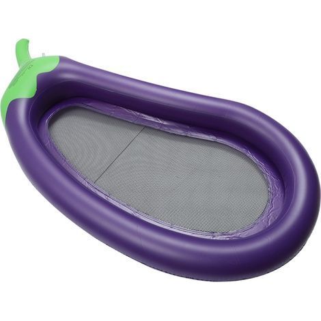 Poolbett 185 cm x 85 cm, aufblasbarer Pool, aufblasbare Matratze für Schwimmbecken, Gartenpool, Wasserspiele, aufblasbare Matratze, aufblasbare Matratze für Erwachsene, schwimmendes Sofa, PVC, lila (1/5)