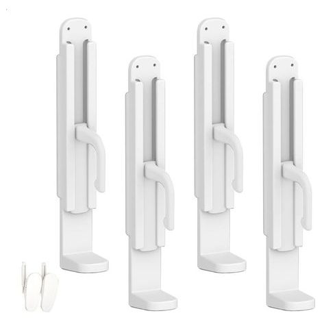 Range Chaussures Gain de Place, Porte Chaussures Mural Etagere Chaussure Range Chaussures, Rangement Chaussures Suspendu avec Crochets Réglables Blanc 4Pièces pour 4 Paires de Chaussures (1/5)