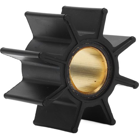 Turbine de pompe de transfert d'eau à 8 pales en caoutchouc néoprène avec moyeux en cuivre 18‑3245 pour moteurs hors-bord de 5 à 10 ch (1/5)