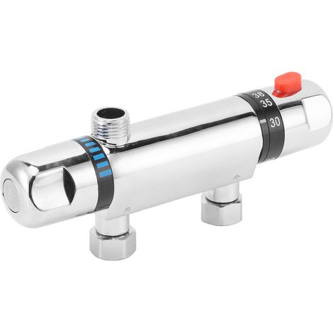 Robinet mélangeur thermostatique DN15 régulation température constante en acier inoxydable pour douche montage surface (1/5)