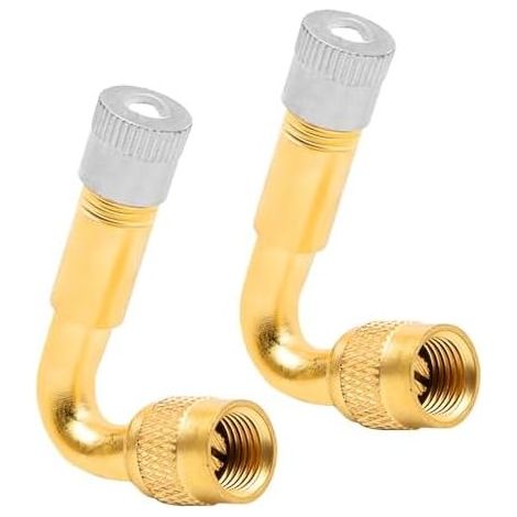 Lot de 2 rallonges Valve à 45 degrés. rallonge en cuivre pour d'angle Voiture. Pneu Moto. vélo. Scooter - (1/5)