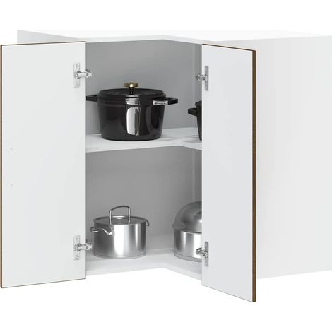 Küchen-Eckhängeschrank Porto Braun Eichen-Optik Holzwerkstoff
