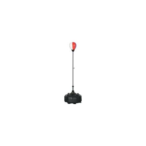 Ballon de frappe, hauteur réglable de 147 à 165 cm, base lestable, acier, noir, rouge et blanc