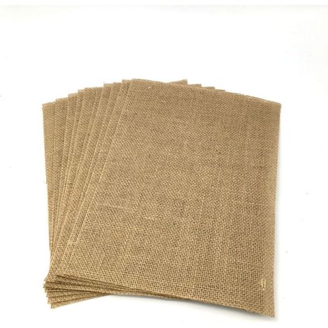 10er Set Jute-Tischsets, 12 x 17 cm, für Zuhause, Hochzeit (1/2)
