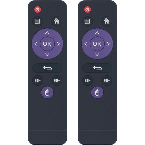 Confezione da 2 telecomandi. Telecomando sostitutivo adatto per MXQ TV Box H96 Mini, H603, A5X Max, H96 Max, RK3328, RK3318, X88 Pro S, X88 Pro T, X88 Pro X3, H6 Allwinne