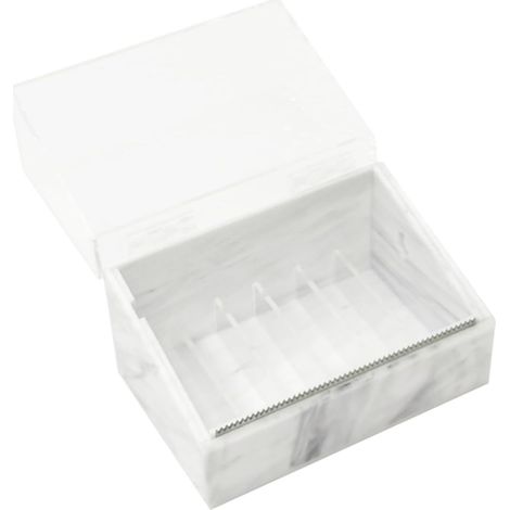 Weißer Wimpernbandschneider aus Acryl mit Rasterdesign (1/5)