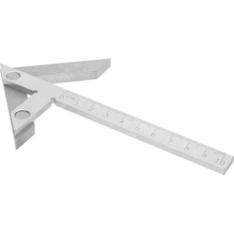 Mittelpunktwinkelmesser, Winkelmesser, Lineal, Messwerkzeug aus Edelstahl, 100 x 70 mm (1/5)