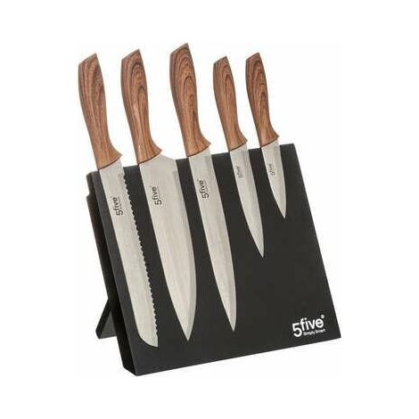 Couteaux de cuisine sur support magnétique, 5 pièces, Secret de Gourmet (1/5)