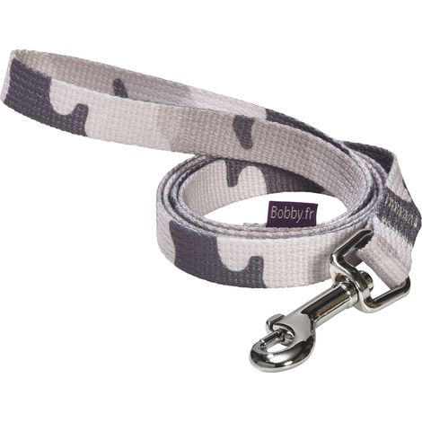 Guinzaglio Camouflage 100x1,6 cm S Grigio: Guinzaglio in Nylon Modello Camouflage per Cani