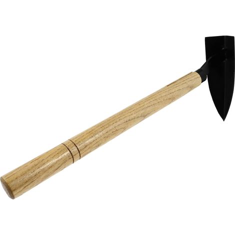 Houe de jardin en acier inoxydable avec manche en bois, faucille de désherbage, outil de jardinage manuel pour tondre la pelouse (1/5)