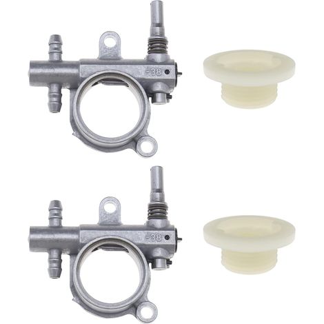 2pcs Pompe à Huile de Tronçonneuse avec Engrenage à Vis Sans Fin Compatible avec Scie à Chaîne 25CC/38CC 2500/3800 Pièces de Rechange pour Outils Électriques Extérieurs (1/5)