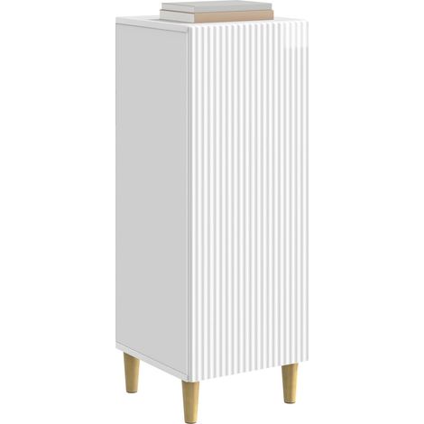 Maison Exclusive - Credenza Bianco Lucido 33 x 34,5 x 90 cm Legno ingegnerizzato