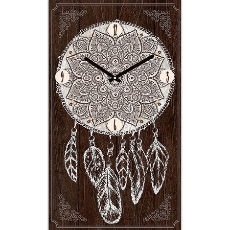 Pendule Attrape Rêve rectangulaire Boho 50 cm