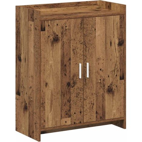 Meuble à chaussures avec portes, bois style antique, 73,5 x 36 x 92 cm (1/5)