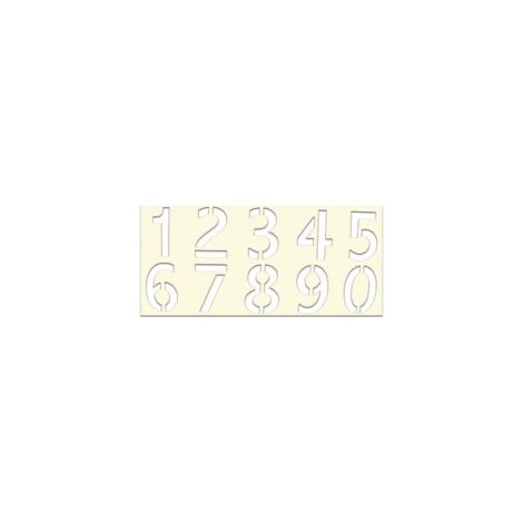 POCHOIR SOPPEC LETTRE 0 À 9 EN PVC 1MM D'ÉPAISSEUR RÉUTILISABLE -451722